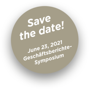 Save the date Button Geschäftsberichte-Symposium 2021