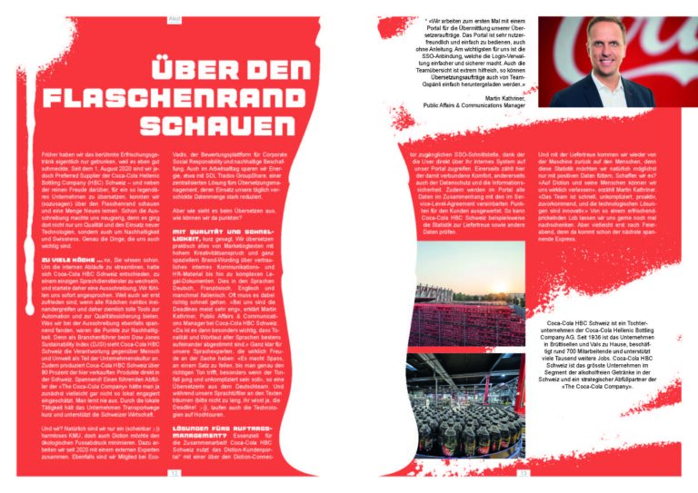 Coca-Cola HBC Schweiz Magazinartikel